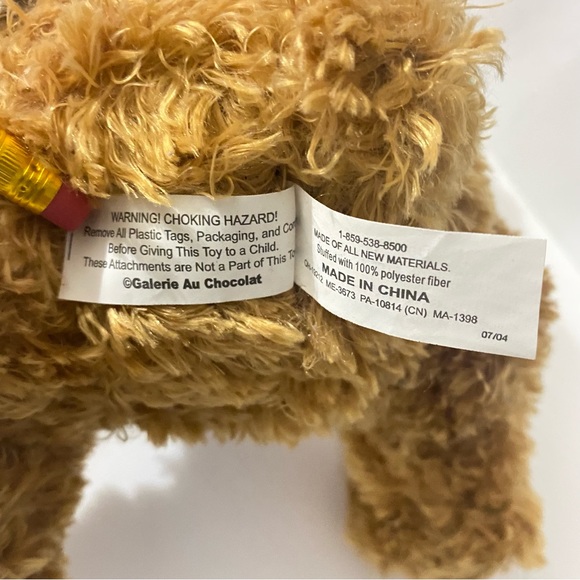 Christopher Radko 2004 Galerie Au Chocolat Christmas Teddy Bear Plush RARE - Picture 7 of 10